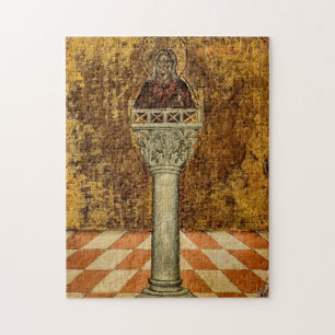 St. Alypius the Stylite Orthodox Christian Icon Jigsaw Puzzle