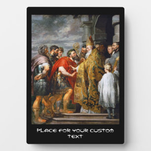 St. Ambrose and Emperor Theodosius  Paul Rubens Plaque