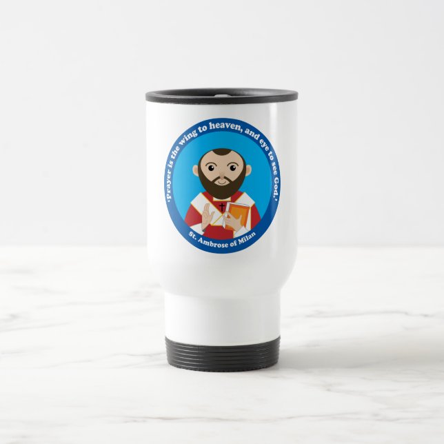 St. Ambrose of Milan Travel Mug (Center)