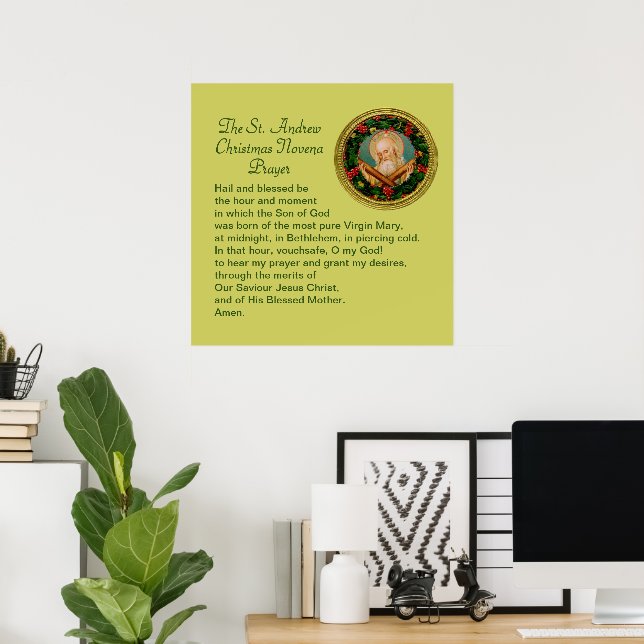 St. Andrew Christmas Novena Prayer Poster (Home Office)