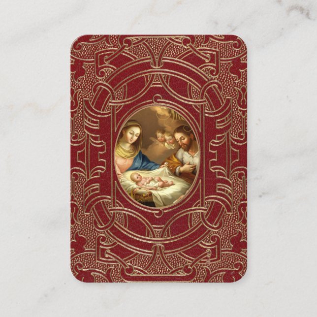 St. Andrew Christmas Novena Virgin Mary Jesus  Business Card (Front)