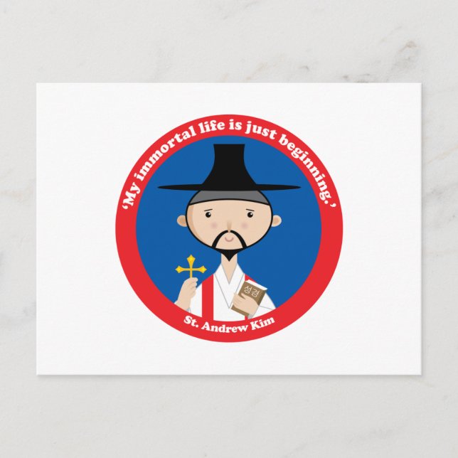 St. Andrew Kim Postcard (Front)