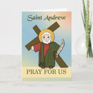 St. Andrew Pray for Us Simple Catholic Saint Card