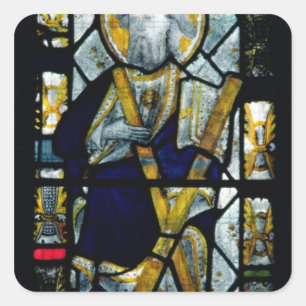 St. Andrew with Saltire Cross, British Square Sticker