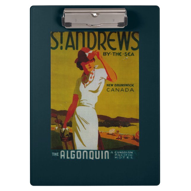 St. Andrews Algonquin Vintage PosterEurope Clipboard (Front)