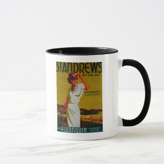 St. Andrews Algonquin Vintage PosterEurope Mug (Right)
