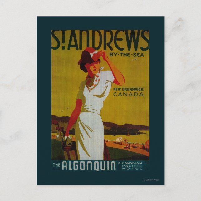 St. Andrews Algonquin Vintage PosterEurope Postcard (Front)