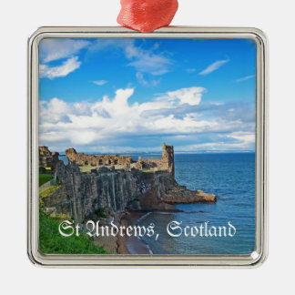 St Andrews Castle, Scotland Metal Tree Decoration