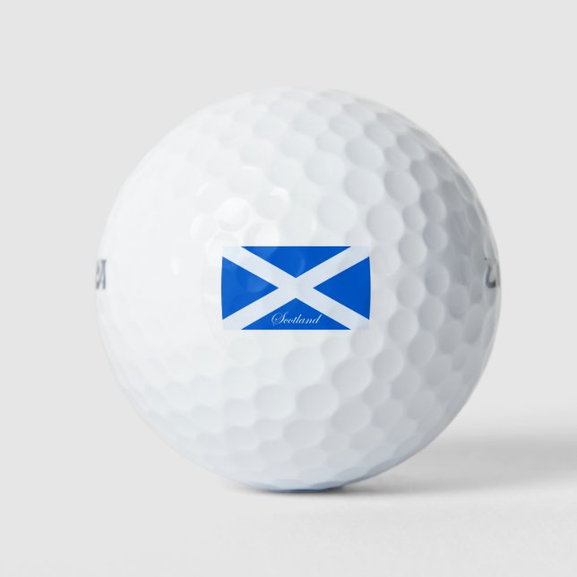 St-Andrews-Cross (Saltire) Flag Scotland Golf Balls (Front)