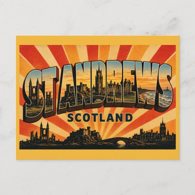 St Andrews Scotland Cathedral Postcard (Front)