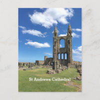 St Andrews Scotland Cathedral Ruins Sunny Skies