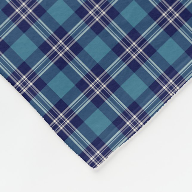 St Andrews Scotland District Tartan Fleece Blanket (Corner)