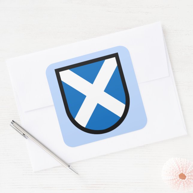 St. Andrew's Shield Square Sticker (Envelope)