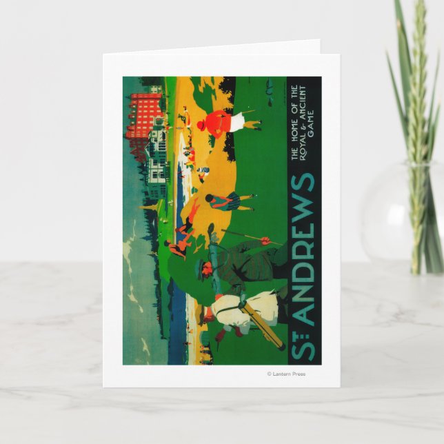 St. Andrews Vintage PosterEurope Card (Front)