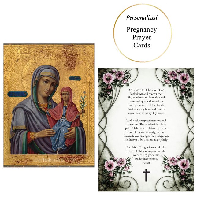 St. Anna and the Theotokos Pregnancy Prayer Card (Creator Uploaded)