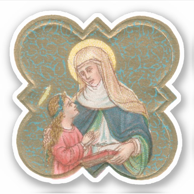 St. Anne and the BVM in a Barbed Quatrefoil (BK67) (Front)