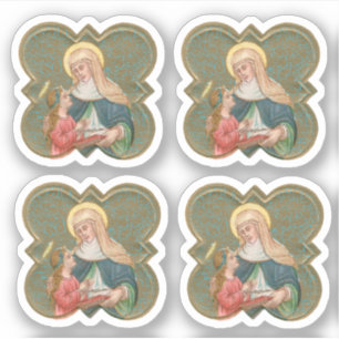 St. Anne and the BVM in a Barbed Quatrefoil (BK67)