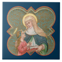 St. Anne and the BVM in a Barbed Quatrefoil (BK67)