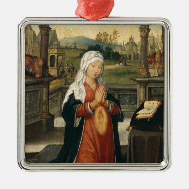 St.Anne Conceiving the Virgin Metal Tree Decoration (Front)