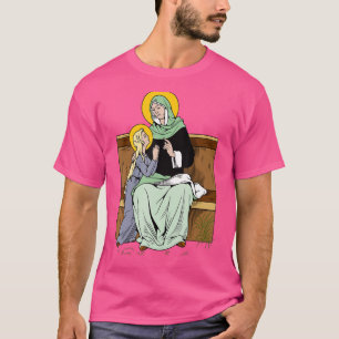 St Anne Image Patron Saint Of Children Mothers Cat T-Shirt