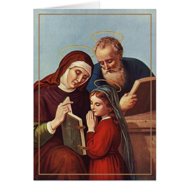 St. Anne Joachim, Virgin Mary, Prayer Christian (Front)