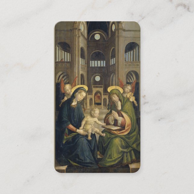 St. Anne with Blessed Virgin Mary Jesus Prayer Place Card (Front)