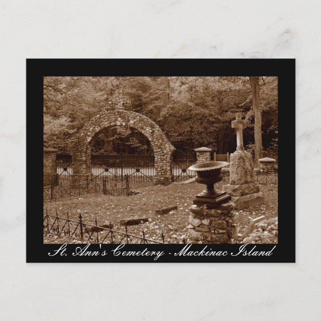 St. Ann's Cemetery - Mackinac Island Postcard (Front)