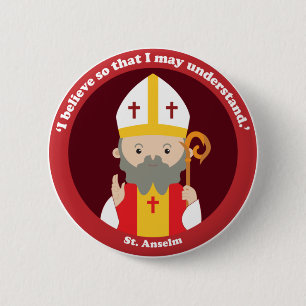 St. Anselm 6 Cm Round Badge