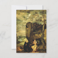 St. Anthony and St. Paul the Hermit Holy Card