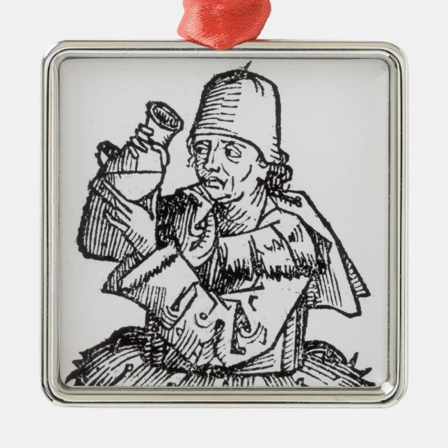 St. Anthony  from 'Liber Chronicarum' Metal Tree Decoration (Front)