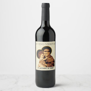 St. Anthony IN VINO VERITAS Wine Label