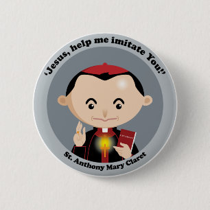 St. Anthony Mary Claret 6 Cm Round Badge