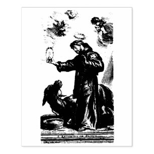 St Anthony, Miracle of the Mule Rubber Stamp