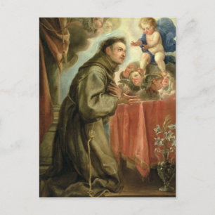 St. Anthony of Padua  adoring the Christ Child Postcard