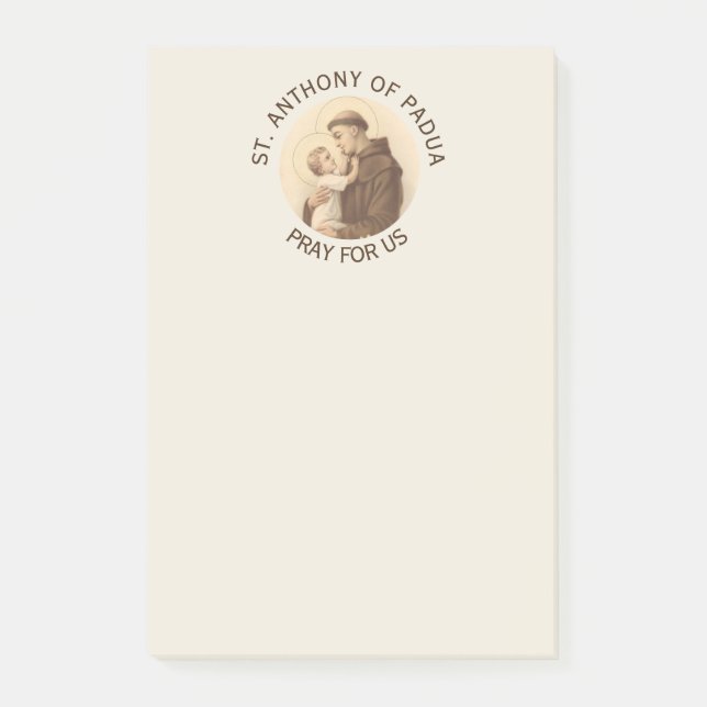 St. Anthony of Padua Baby Jesus Post-it Notes (Front)