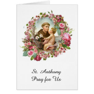 St. Anthony of Padua Baby Jesus Roses