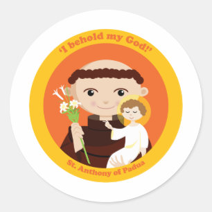 St. Anthony of Padua Classic Round Sticker