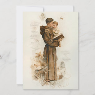 St. Anthony of Padua Holding Child Holiday Card