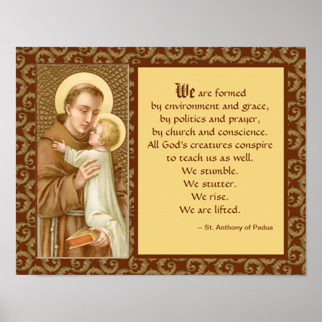 St. Anthony of Padua (JM 05) with Quote Poster (Front)