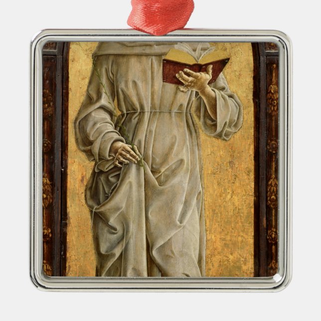 St. Anthony of Padua  Reading Metal Tree Decoration (Front)