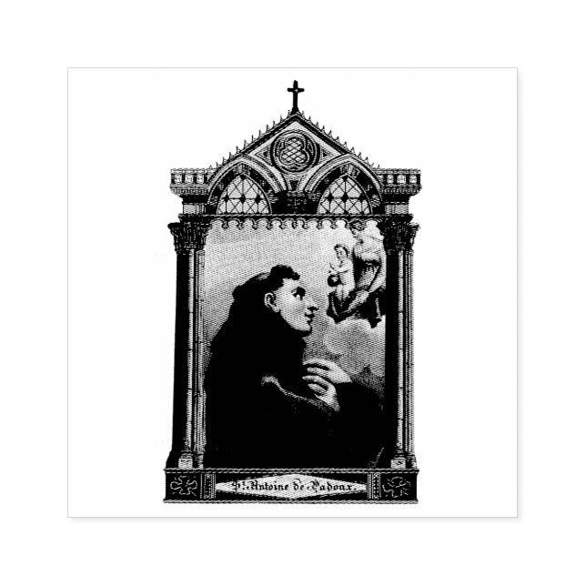 St. Anthony of Padua Religious Virgin Mary Jesus Rubber Stamp (Imprint)