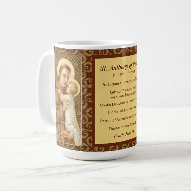 St. Anthony of Padua & the Christ Child (JM 05) Coffee Mug (Front Left)
