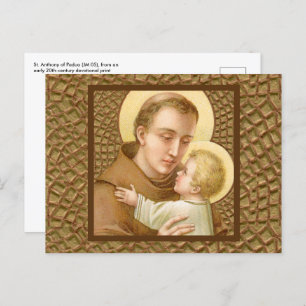 St. Anthony of Padua & the Christ Child (JM 05) Postcard