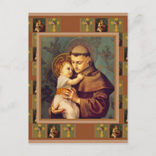 St. Anthony of Padua with Baby Jesus Postcard