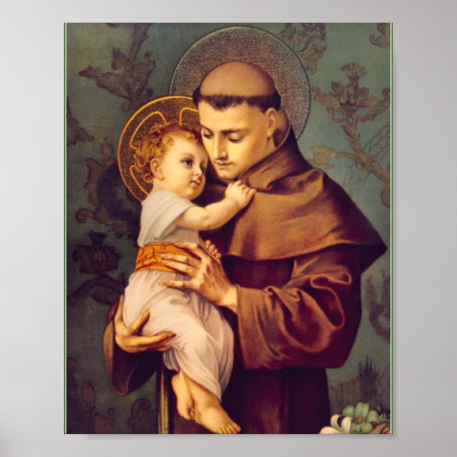 St. Anthony of Padua with Baby Jesus   Poster (Front)