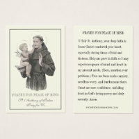 St. Anthony Prayer for Peace of Mind & Heart