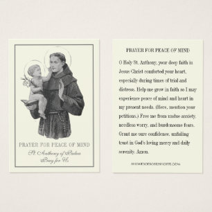 St. Anthony Prayer for Peace of Mind & Heart