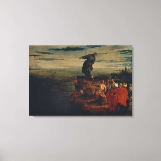 St. Anthony Preaching to the Fish, c.1580 Canvas Print (Front)