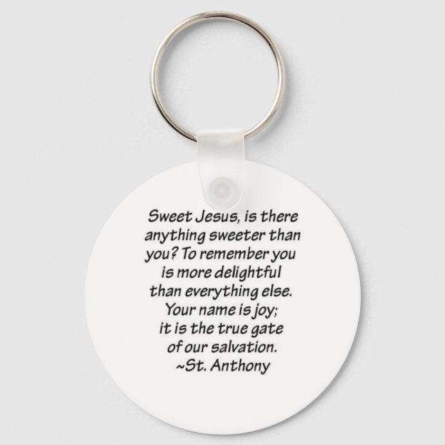 St. Anthony Quote Key Ring (Front)