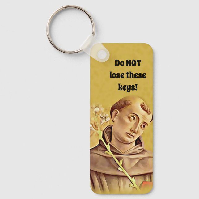 St. Anthony Religious Catholic Funny Keychain (Front)